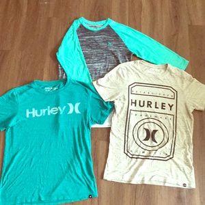 3 Men’s Hurley T-Shirts. Size Small.
